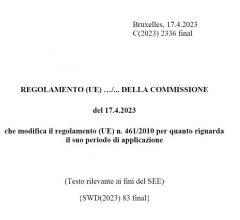 MVBER: La Commissione europea proroga il Regolamento UE 461/2010 e aggiorna le linee guida supplementari