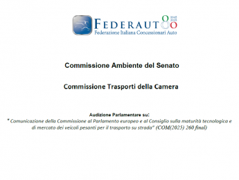 FEDERAUTO. Audizioni parlamentari