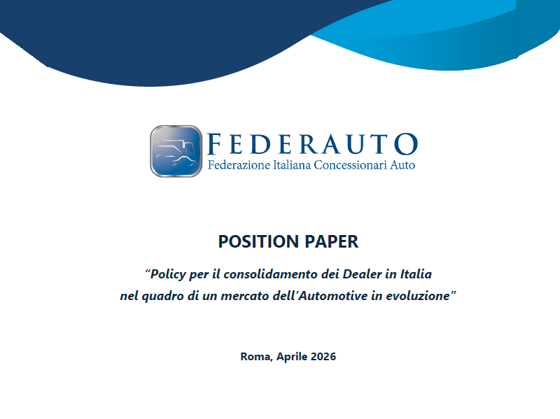 POSITION PAPER FEDERAUTO - Aprile 2026 | Federauto